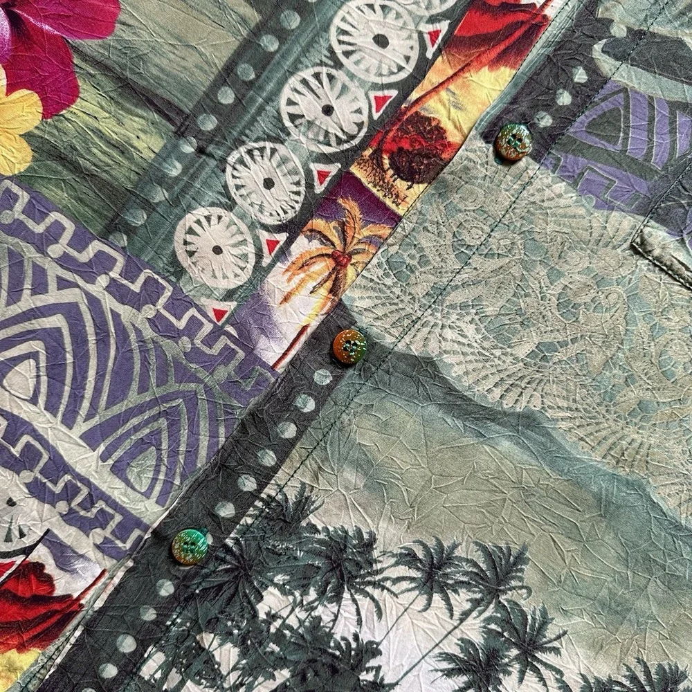Jams World 30th‎ Anniversary Collectors Edition Hawaiian Shirt Camp Men L Beach - Picture 6 of 9